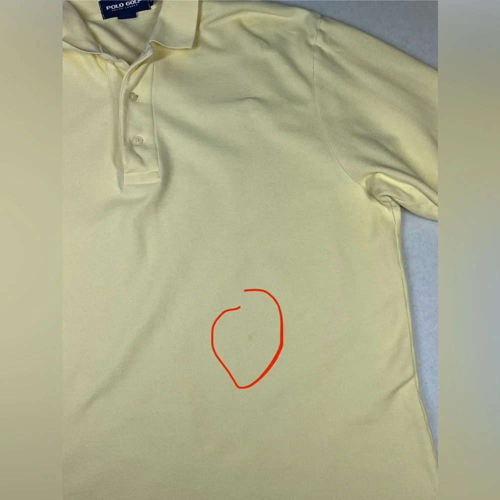 Polo Golf Ralph Lauren Men’s Yellow 100% Cotton Polo. XL.